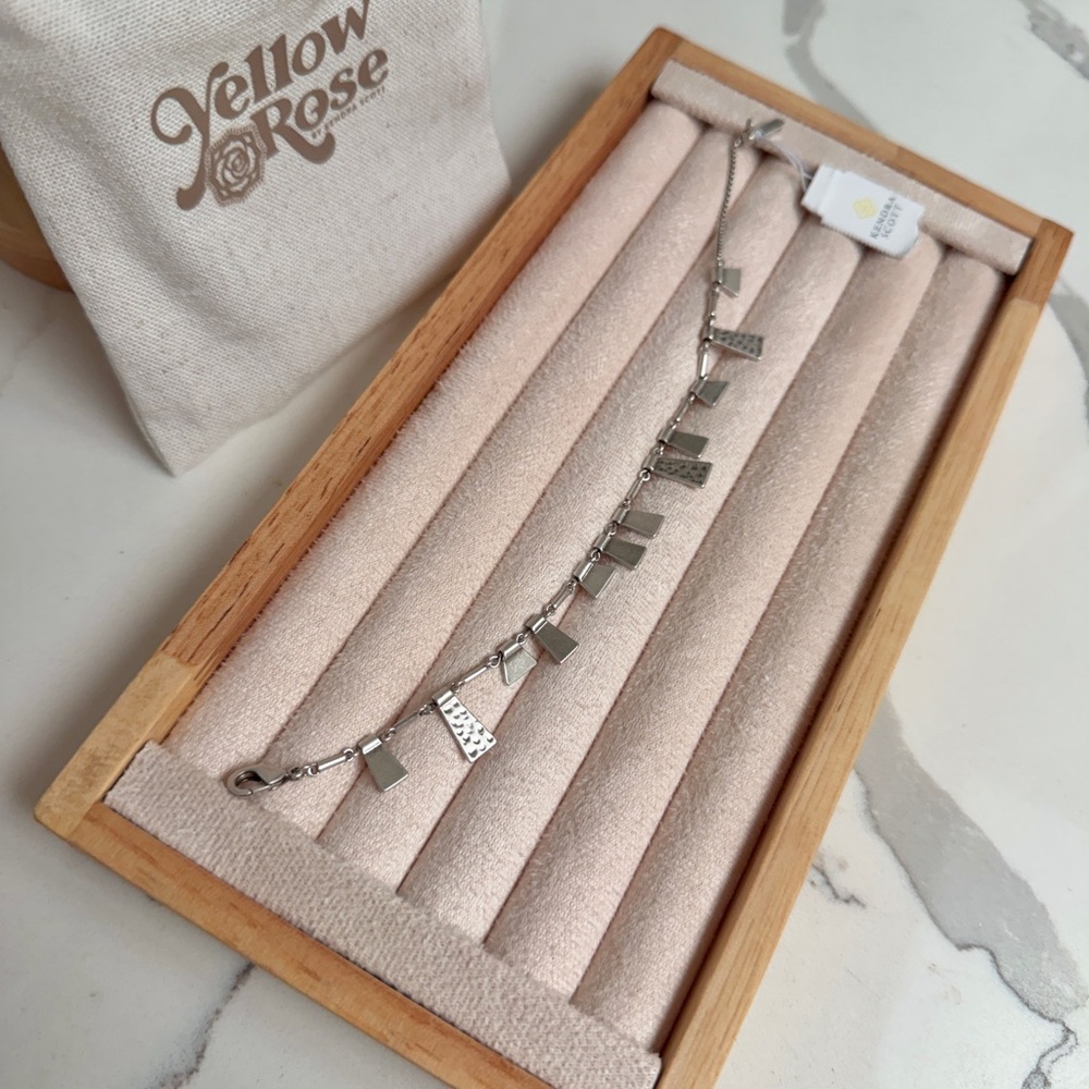 Kendra Scott *Yellow Rose* Silver Charm Bracelet